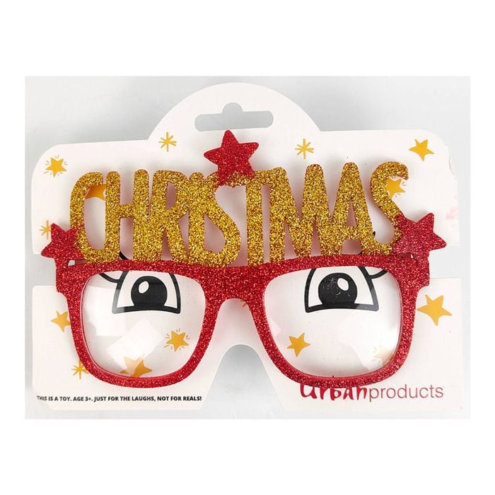 Urban 15cm Plastic/Metal Christmas Eye Glasses Party Costume Toy Kids 3y+ Red