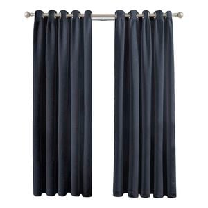 Mollers 180 x 223cm Denim Thornton Room Darkening Eyelet Curtain
