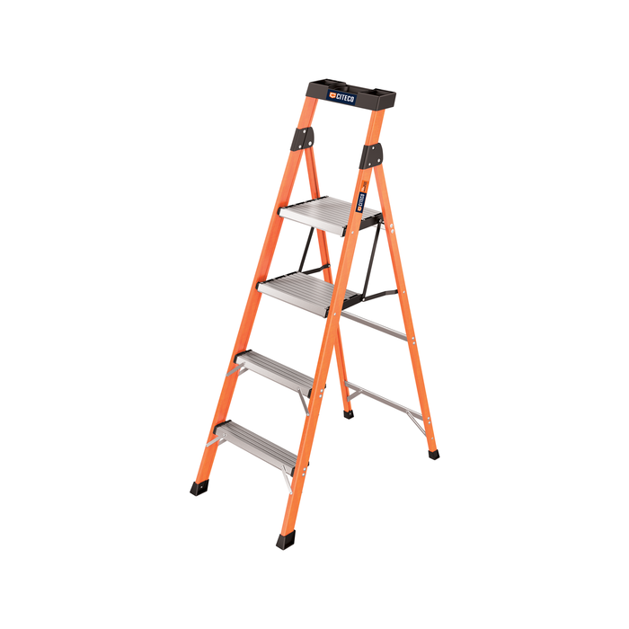 CITECO 1.2m/4 Step 150kg Industrial Twin Platform Fibreglass Ladder