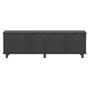 Sorrento 4 Door Tv Unit 180cm - Woodgrain Black