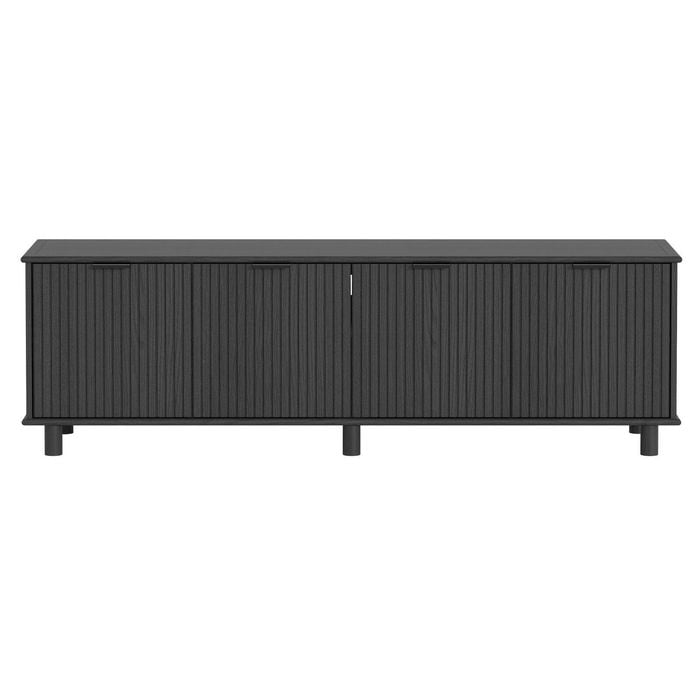 Sorrento 4 Door Tv Unit 180cm - Woodgrain Black