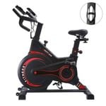 Kangaroo Fitness Magnetic Friction Spin Bike (Black Red) - 150kg Weight Limit