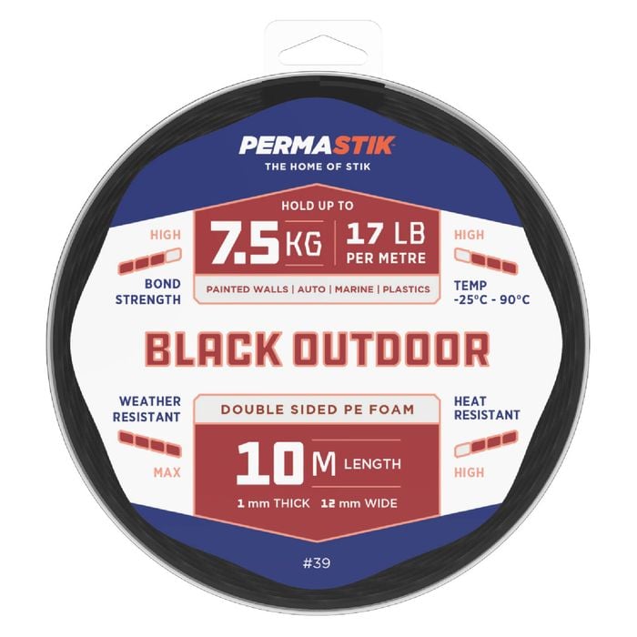 Permastik 12mm x 10m Outdoor Weather Resistant Mounting Tape Roll