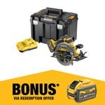 DeWALT 54V FlexVolt XR Li-Ion Cordless Brushless 184mm 7" Circular Saw 9.0Ah Kit DCS578X1-XE