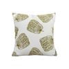 SOGA 50cm Throw Pillow – White with Olive Green Autumn