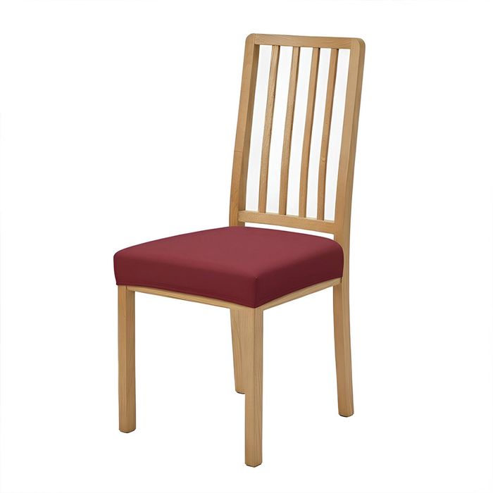 Anyseat Chair Cover Plain Wine Red Stretch Seat Cover For Home Dinning Kitchen Washable Removable