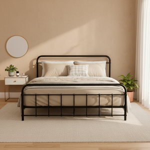 Artiss Metal Bed Frame Queen Size Bed Base Beds Platform Black
