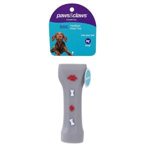 Paws & Claws Toolbox Vinyl Squeaky Toy Clip Strip 16cm Assorted
