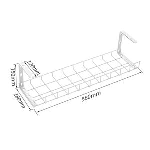 Modern Furniture Under Desk Basket Cable Tray Management - White