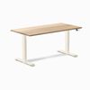 Desky Dual Hardwood Sit Stand Desk Wheat Frame 150cm