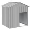 vidaXL Dog House Dog Kennel with Roof Dog Crate Light Grey Galvanised Steel 117x103x123 cm