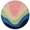Handmade Designer Round Rug-Wave 6413-Multi-160x160cm