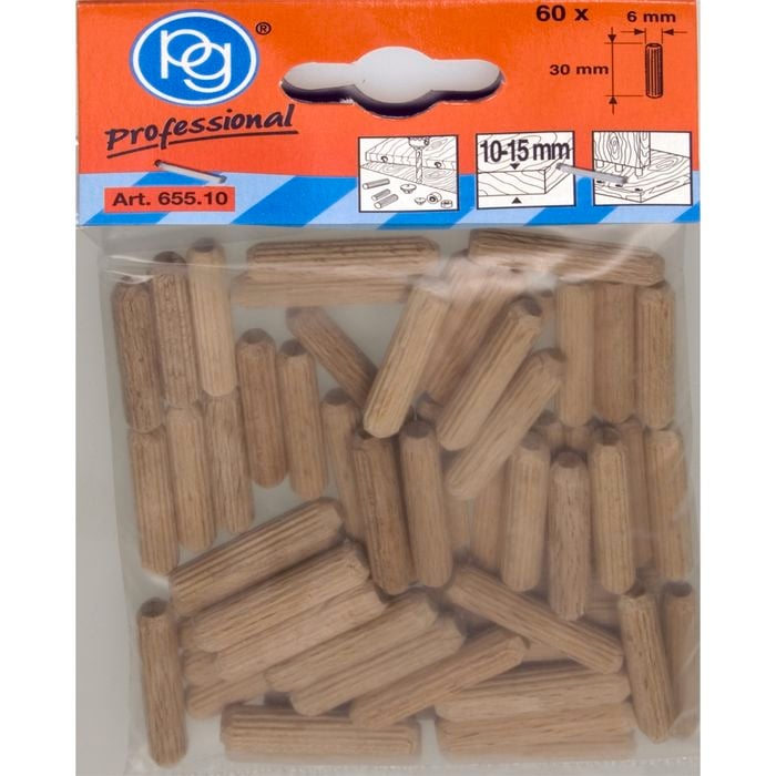 PG Professional Dowel Fluted  6mm  60pk