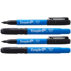 Empire Black Fine Tip Worksite Marker - 4 Pack
