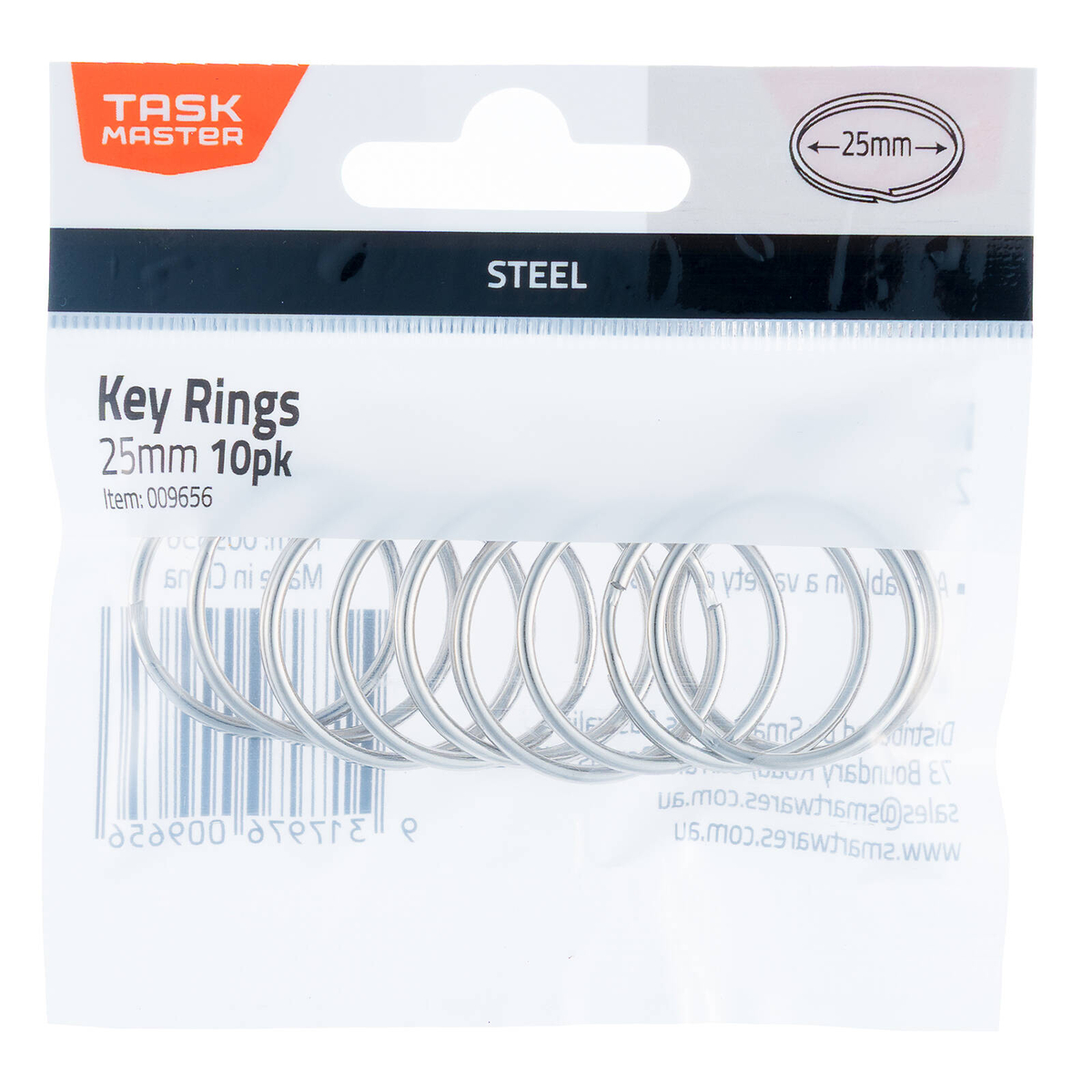Taskmaster 25mm Key Ring - 10 Pack - Bunnings Australia