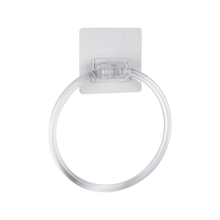 Naleon Clear Adhesive Works Towel Ring