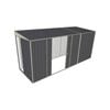 Build-a-Shed 1.5 x 4.5 x 2m Double Sliding Side Door Skillion Shed - Grey