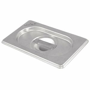 Vogue Stainless Steel 1/1 Gastronorm Pan Lid Centre Handle 530x325mm Commercial Kitchen Food Storage