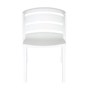 SK Designer Living | Mario Indoor & Outdoor Stackable Dining Chair - White