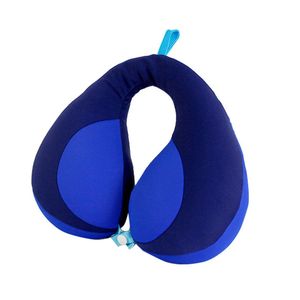 Catzon Travel Neck Pillow for Kids Chin Supporting for Airplane-Blue