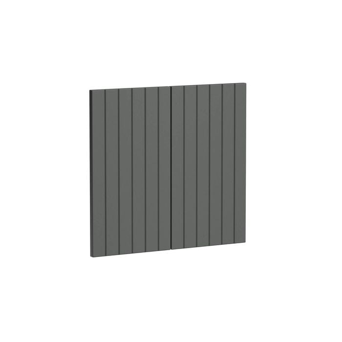 Kaboodle 600mm Grey Fig V-Groove Med Rangehood Doors - 2 Pack