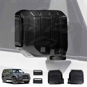 Rear View Mirror Trim Cover For Toyota Prado 250 Series 2024-onwards Exterior Accessories Side Mirror Cap Carbon Fiber Style