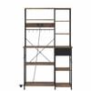 Ufurniture Large Bakers Rack with Power Outlets 100 x 40 x 165 cm Rustic Brown