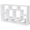 vidaXL Floating Wall Display Shelf 8 Compartments White Storage Home Decor