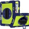 Rugged Stand Shockproof Hybrid Case with Strap For Apple iPad 10th gen 10.9" (2022) / A16 11” (2025) (Blue+Green)