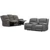 Anderson 2+3 Seater Fabric Electric Recliner Sofa Lounge Chair Set Latte Light Grey