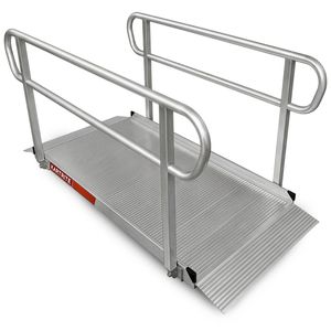 Kartrite 5ft Aluminium Wheelchair Ramp W/ Handrails 380kg Capacity 93.5cm Width