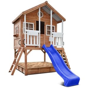 Lifespan Kids Winchester Cubby House with 1.2m Elevation Platform and 2.2m Blue Slide