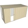 Build-a-Shed 1.5 x 3.7 x 2m Single Sliding Side Door Skillion Shed - Cream