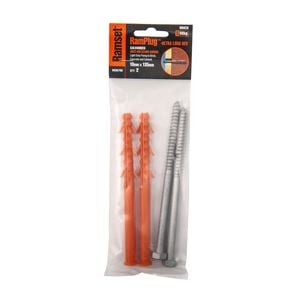 Ramset 10 x 135mm Ultra-Long Hex Galvanised Anchor RamPlug - 2 Pack