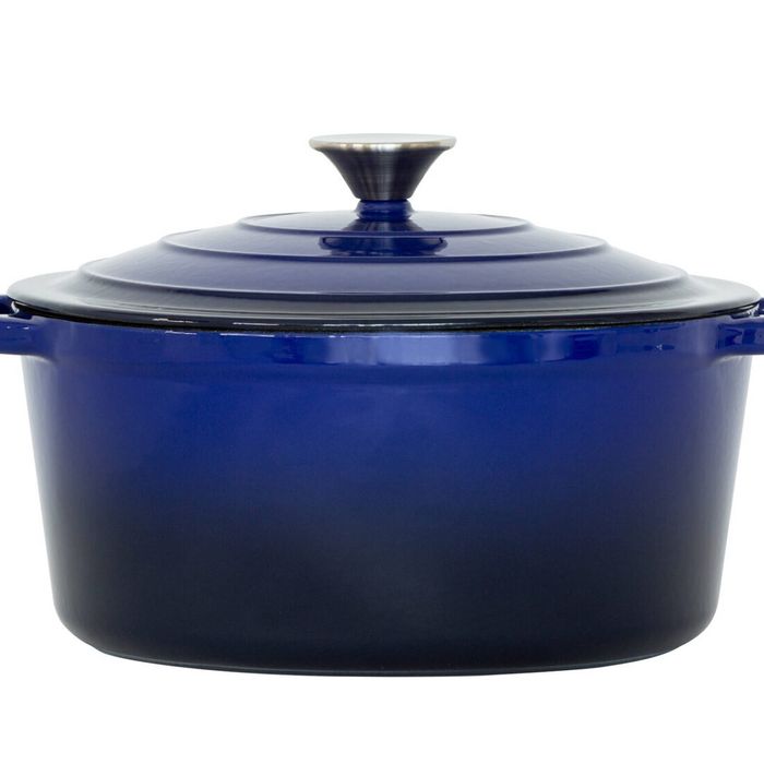Healthy Choice 26cm Enamelled Cast Iron French Oven Casserole (4.7L) - Blue