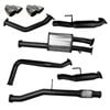Chevrolet Silverado 1500 Exhaust 6.2L V8 Cat Back Single 3.5 to 3" Dual With Rear Hotdogs Chrome Tips Black Aluminised Steel
