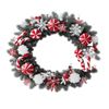 Lifebay Christmas Wreath with Candy Canes & Snowflakes