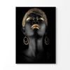 Golden Makeup With Women Face Photograph Print 100% Australian Made 90x60cm (Stretched Canvas)