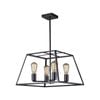 Oriel Lighting Southport 4 Lits Pendant Light Black 48cm