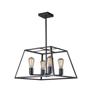 Oriel Lighting Southport 4 Lits Pendant Light Black 48cm