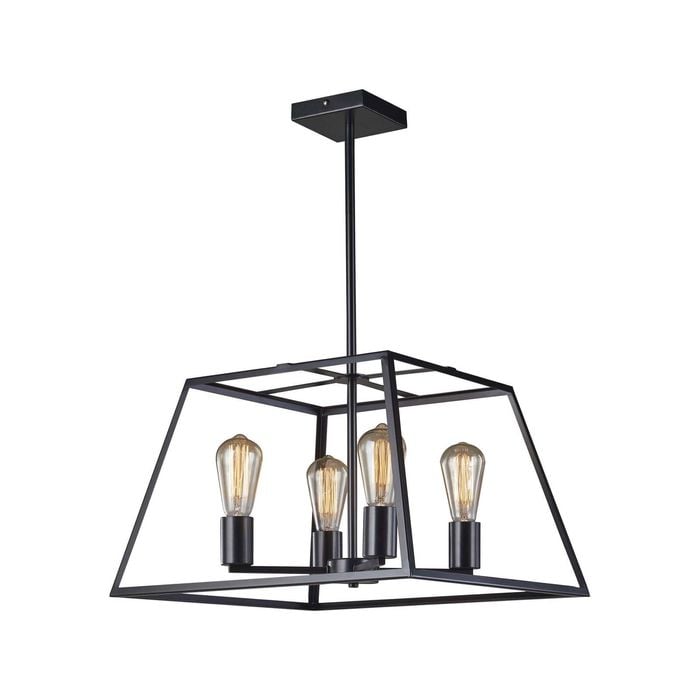 Oriel Lighting Southport 4 Lits Pendant Light Black 48cm