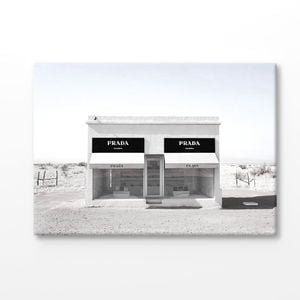 Black And White Fashion Store Print 100% Australian Made 150x100cm (Stretched Canvas)