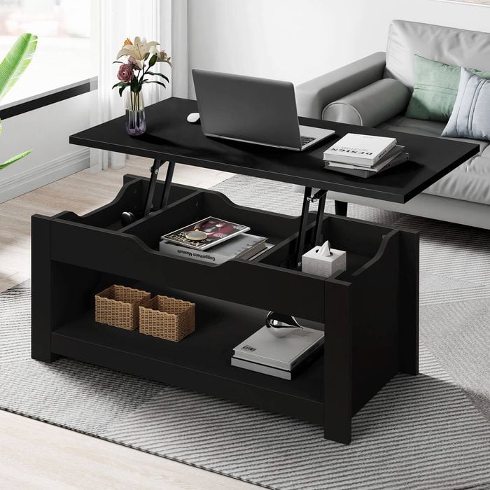 ALFORDSON Coffee Table Lift-Up Black