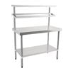 Vogue Stainless Steel Prep Station With Gantry 1200mm - Commercial Kitchen Benches (cb908)