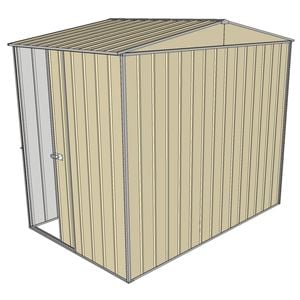 Build-a-Shed 2.3 x 1.5 x 2.3m Gable Single Sliding Side Door Shed - Cream