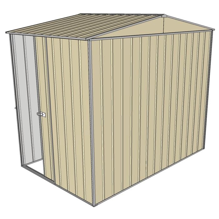 Build-a-Shed 2.3 x 1.5 x 2.3m Gable Single Sliding Side Door Shed - Cream