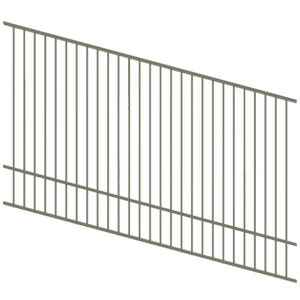 ProtectorAl 1201-2400W x 1500H Pale Eucalypt Flat Top Pool Fence Panel Raked Up to 15º