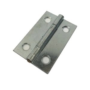 Zenith 40mm Zinc Plated Fixed Pin Narrow Butt Hinge