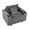 Ufurniture 1 Seaters Sofa Modular Lazy Lounge Sofa Grey