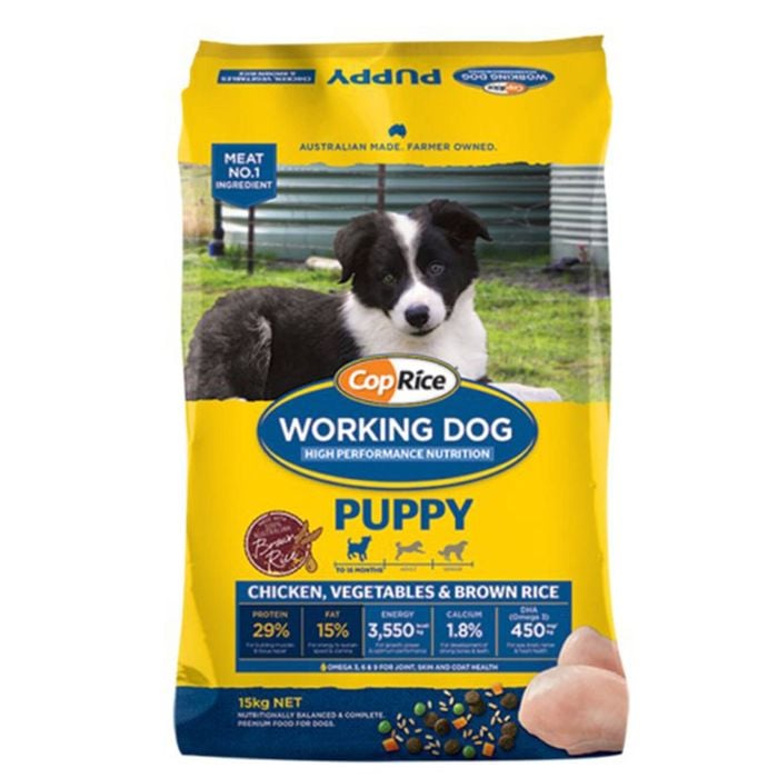 Coprice Working Dog Puppy Dry Dog Food Chicken Vegetables & Brown Rice 15kg